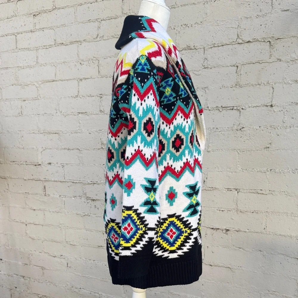 Alice + Olivia Jenn Fair Isle Cardigan Size XS